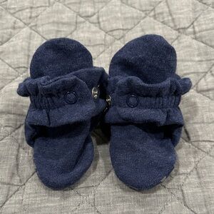 Zutano Organic Cotton Baby Booties in Blue